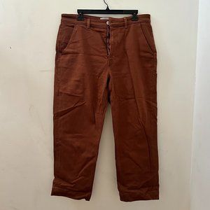 The Organic Wide Leg Pant from Everlane in Brown